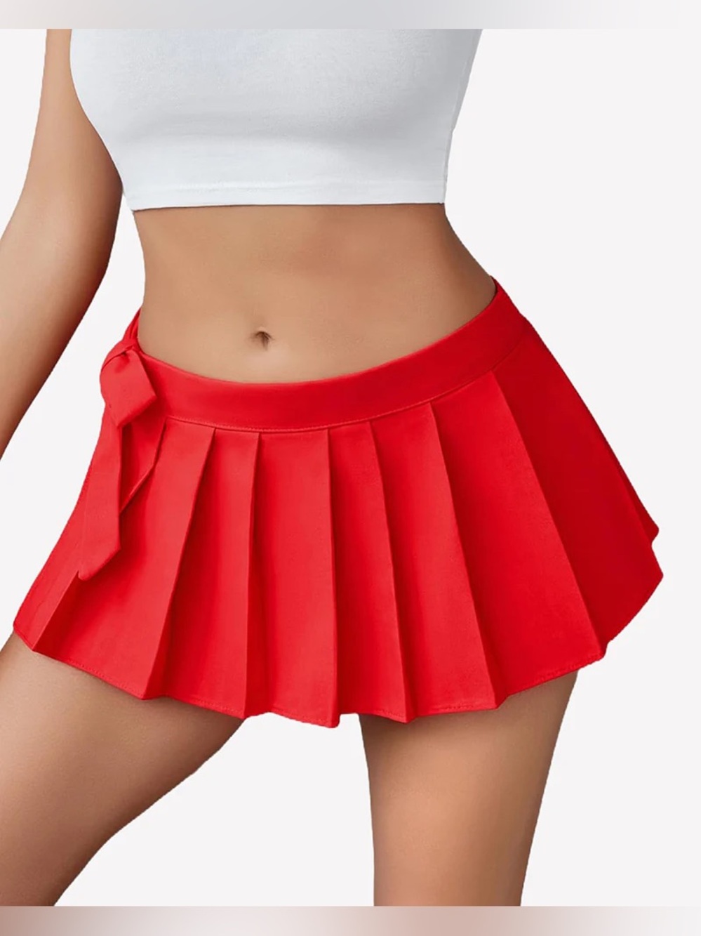 Pleated Micro Mini Skirt